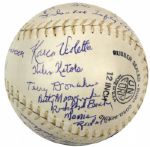 All American Girls Baseball League Multi Signed Spalding Softball w/ Original Box - JSA 