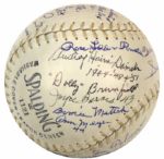 All American Girls Baseball League Multi Signed Spalding Softball w/ Original Box - JSA 