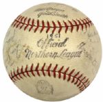 1950-51 & '65 Aberdeen Pheasants Team Signed Baseball - Lot of 3 (MEARS LOA) 