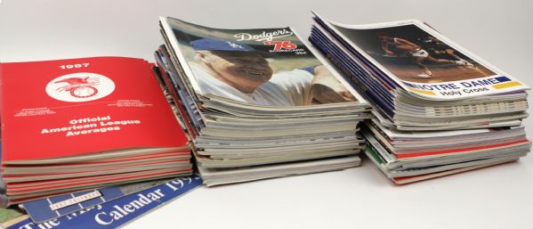 1980s Hoard of Baseball & Football Publications - Lot of 125 With 30 MLB All Star Game Programs 