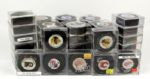 Collecton of Signed NHL Pucks - 63 With 17 Hall of Famers - (MEARS LOA) 
