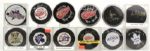 Collecton of Signed NHL Pucks - 63 With 17 Hall of Famers - (MEARS LOA) 