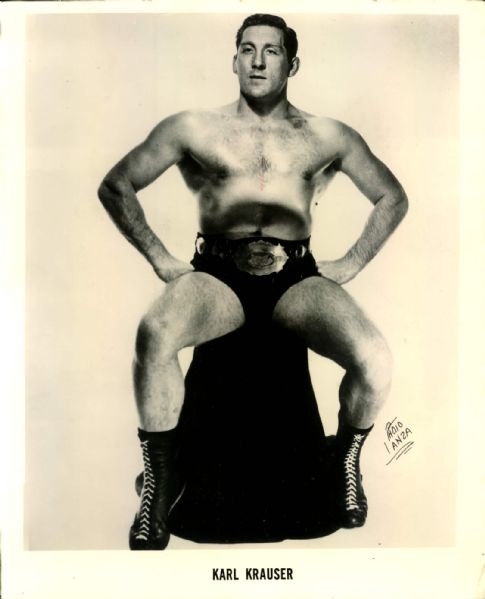 1962-65 Karl Krauser NWA Champion "The Sporting News Collection Archives" Original Photo (Sporting News Collection Hologram/MEARS Photo LOA)