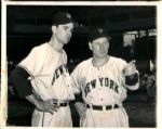 1950 Leo Durocher and Harold "Tookie" Gilbert New York Giants "TSN Collection Archives" Original 7" x 9" Photo (Sporting News Collection Hologram/MEARS Photo LOA)