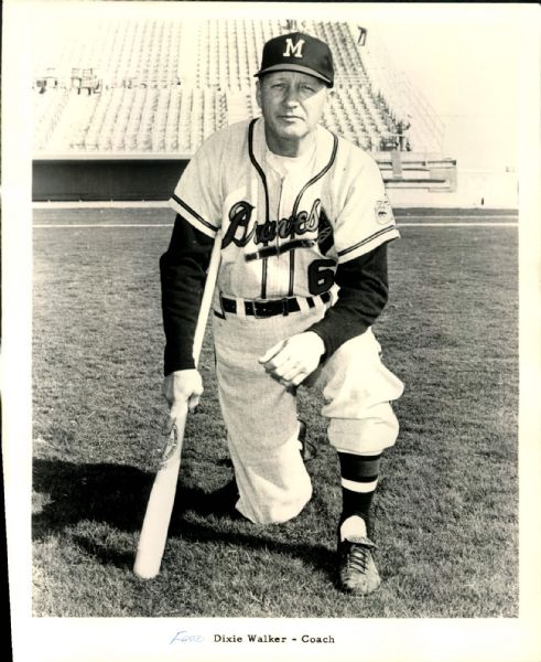 1963 Fred "Dixie" Walker Milwaukee Braves "The Sporting News Collection Archives" Original 8" x 10" Photo (Sporting News Collection Hologram/MEARS Photo LOA)