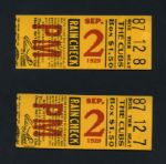 1929 Chicago Cubs vs. St. Louis Cardinals Ticket Stub - Lot of 2 Hack Wilson Drives In 7 Runs in Double Header