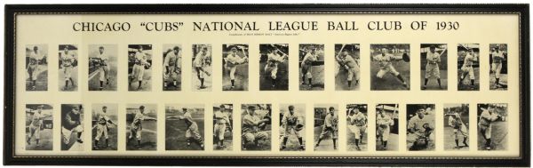 1930s Chicago Cubs Blue Ribbon Malt 38" x 11" From Hack Wilsons RBI Record Year Panoramic Photo Premium