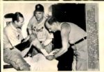 1945-48 Hank Greenberg Detroit Tigers Cleveland Indians "The Sporting News Collection Archives" Original Photo (Sporting News Collection Hologram/MEARS Photo LOA) - Lot of 4