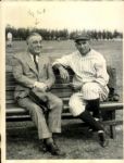 1930 Yankees Owner Colonel Jacob Ruppert and Manager Bob Shawky Original 6" x 8" Photo