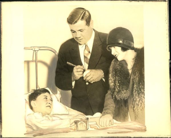 1926 Babe Ruth Visits an Ill Boy and Makes Promise to Hit Three Home Runs in World Series