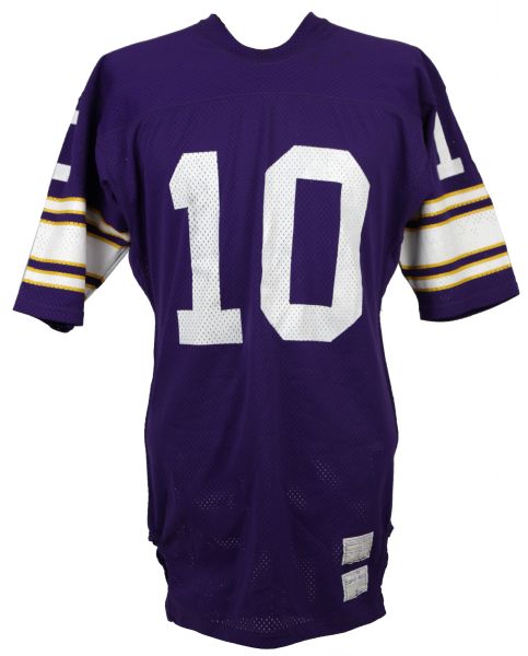1972 Fran Tarkenton Minnesota Vikings Back Up Jersey - Direct from the Sand Knit Salesman (MEARS LOA) 