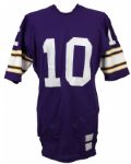 1972 Fran Tarkenton Minnesota Vikings Back Up Jersey - Direct from the Sand Knit Salesman (MEARS LOA) 