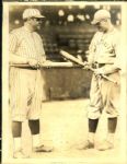 1923 New York Yankees Babe Ruth Talks with St. Louis Cardinals Rogers Hornsby
