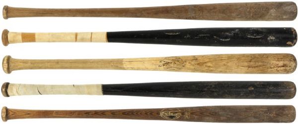 1960s Lot of 5 Store Model Bats (MEARS Auction LOA)