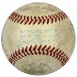 1974-75 Houston Astros Multi-Signed OAL (Feeney) Baseball & Yankees Signed OAL (Cronin) Ball - JSA