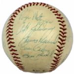 1974-75 Houston Astros Multi-Signed OAL (Feeney) Baseball & Yankees Signed OAL (Cronin) Ball - JSA