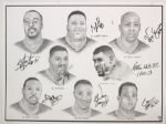 1996 Green Bay Packers Team-Signed 24 x 18 Lithograph - Offense & Defense w/ Favre White Simmons Also Signed by Artist - JSA 