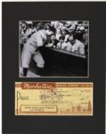 1944 The Manhattan Brewing Company Signed Check - Company Linked to Al Capone With Capone Photo
