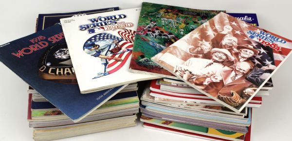 1970-90s World Series Program & Postseason Programs Media Guides - Lot of 80