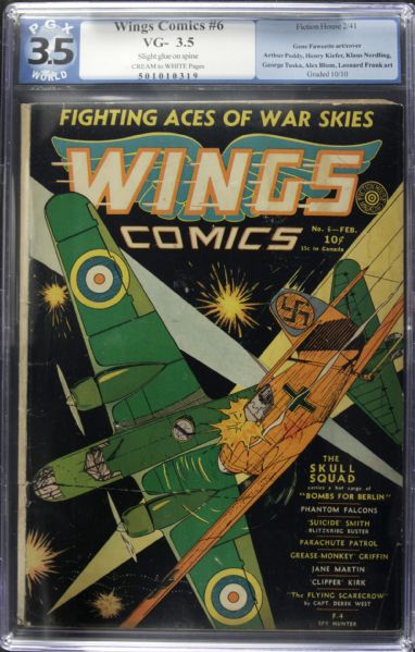 1941 Wings Comics #6 PGX Graded Fiction House 