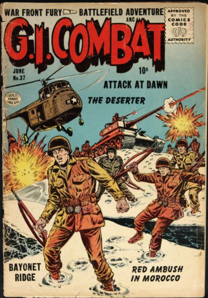 1956 GI Combat Comics #37,38,39,40 LOT