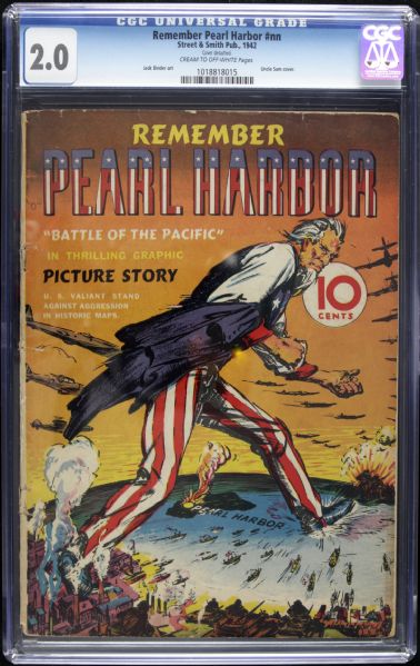 1942 Remember Pearl Harbor #nn Street & Smith Pub (CGC 2.0) Featuring Uncle Sam Cover by Jack Binder