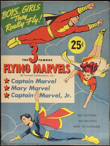  1945 The Flying Marvels  Punch Out Set unused