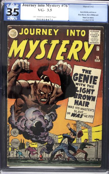 1962 Journey into Mystery #76 Marvel Comics (PGX 3.5) Jack Kirby Art Steve Ditko Art Stan Lee Story