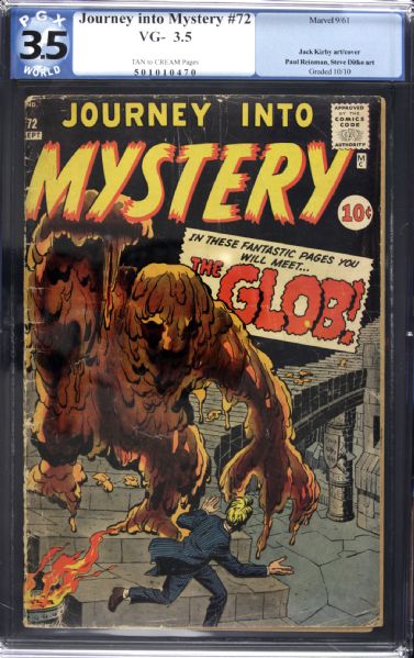 1961 Journey into Mystery #72 Marvel Comics (PGX 3.5) Jack Kirby Art/Cover & Paul Reinman Steve Ditko Art