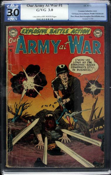 1952 Our Army At War #1 Carmine Infantino Cover (PGX Graded 3.0) 