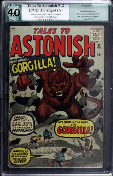 1960 Tales To Astonish #12 Marvel Comics (PGX 3.0 G/VG) Jack Kirby Cover Don Heck & Paul Reinman Art 1st Appearance of Gorgilla