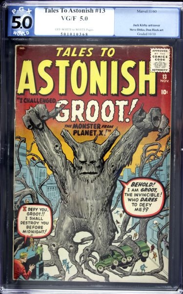 1960 Tales of Astonish #13 Marvel Comics (Graded PGX 5.0 VG/F) Jack Kirby Cover & Steve Ditko Art