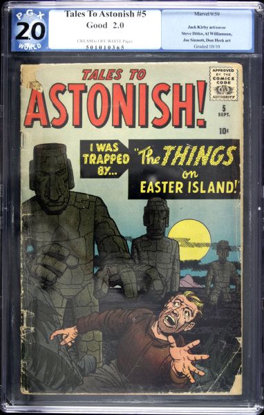 1959 Tales To Astonish #5 Marvel Comics (Graded PGX 2.0 GD) Jack Kirby Art/Cover & Steve Ditko Art