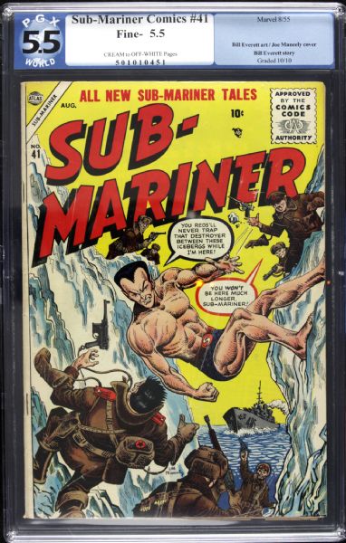 1955 Sub-Mariner #41 Marvel Comics (PGX Fine- 5.5) Featuring Bill Everett Art and Story; Joe Maneely Cover