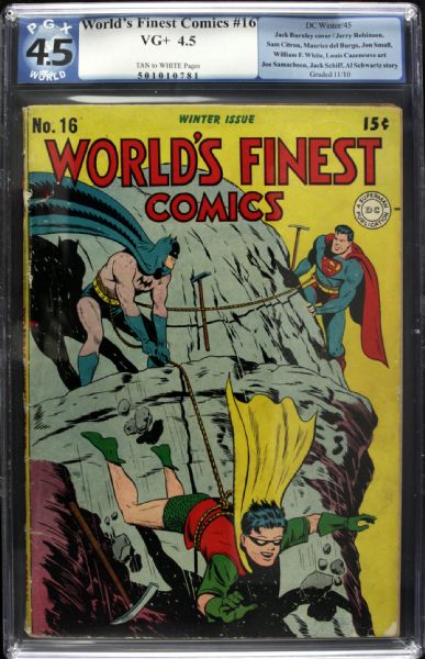 1945 Worlds Finest Comics #16 DC Comics (PGX 4.5 VG+)