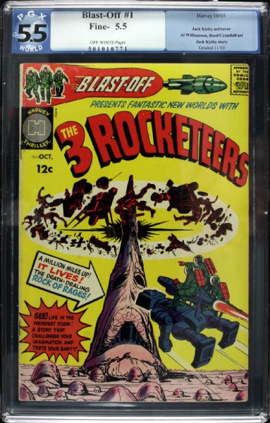 1965 Blast Off #1 Harvey Comics (PGX 5.5 F-) Jack Kirby Cover/Art/Story All Williamson Reed Crandall Art