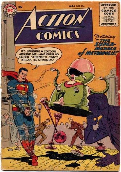 1956 Action Comics #216 DC Comics (Featuring Superman and Story by Otto Binder)