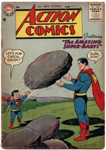 1956 Action Comics #217 DC Comics (Featuring Superman and The Amazing Super-Baby)