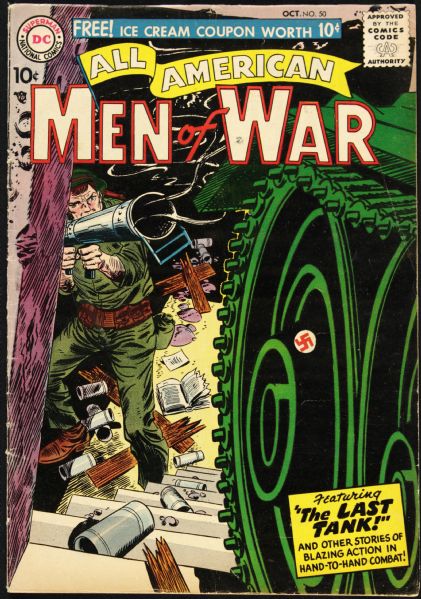 1957 All American Men of War #45 47 50 & 51 DC Comics VG/VG+ (MEARS Auction LOA)