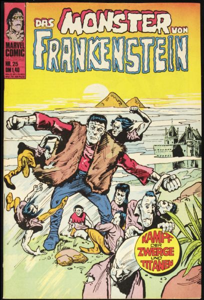 1970s German Horror Lot Horror #54 & 60 Frankenstein #25 Very Fine (MEARS Auction LOA)