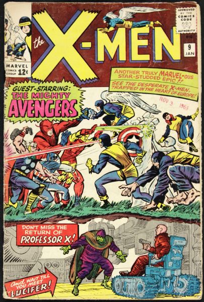 1964 the X-Men #9 Marvel Comics Very Good+  (MEARS Auction LOA)