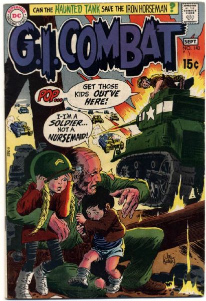 1970-72 G.I. Combat #143, 149-151 DC Comics (Featuring Joe Kubert Cover/Art; Russ Heath, Sam Glanzman and Irv Novick Art; Bob Kanigher and Bob Haney Stories)