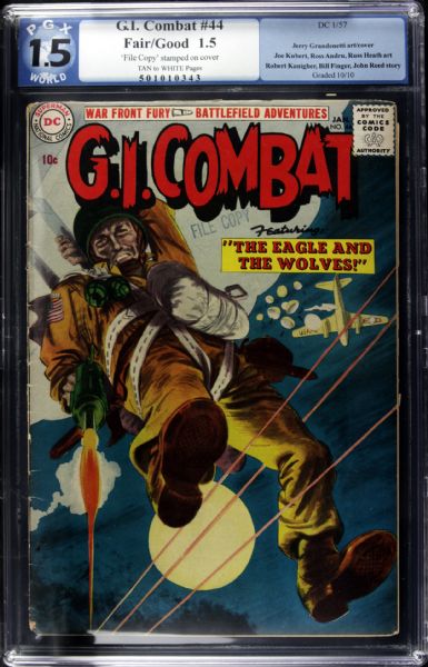 1957 G.I. Combat #44 DC Comics (PGX 1.5 Fair/Good) Joe Kubert and Russ Heath Art