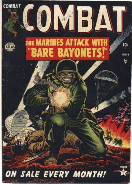 1952 Combat #1 Atlas News Company VG  (MEARS Auction LOA)