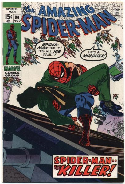 1970 Amazing Spiderman #90 Marvel Comics Ungraded Bronze Age Death of Gwen Stacy (MEARS Auction LOA)