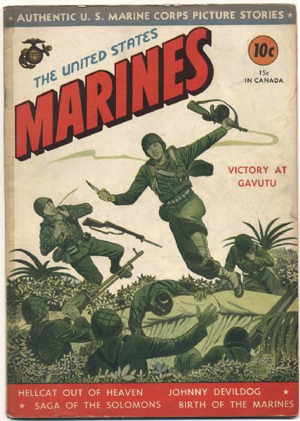 1942 The United States Marines #1 Comic VG  (MEARS Auction LOA)