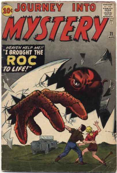 1961 Journey Into Mystery #71 Atlas Comics Ungraded Silver Age (MEARS Auction LOA)