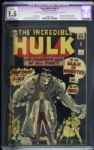 1962 Incredible Hulk #1 Marvel Comics (CGC Universal 1.5) Stan Lee Story Jack Kirby and Paul Reinman Art