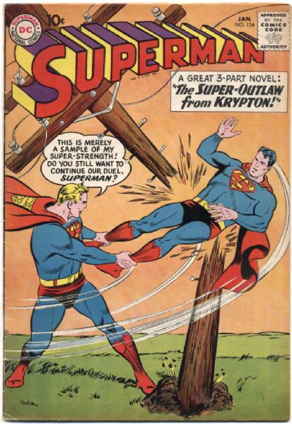 1959 Superman #134 DC Comics Very Good+ (MEARS Auction LOA)