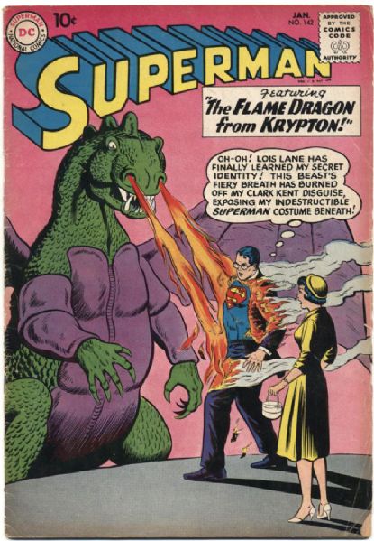 1960 Superman #142 DC Comics Very Good  (MEARS Auction LOA)